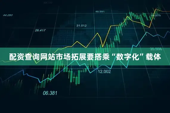 配资查询网站市场拓展要搭乘“数字化”载体