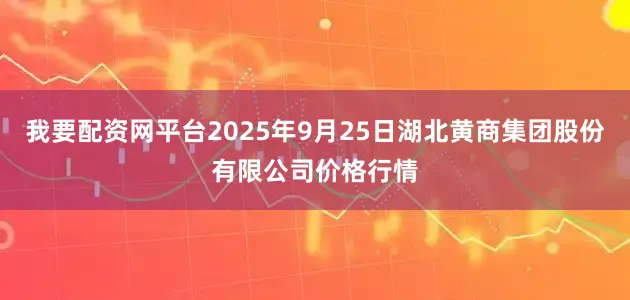 我要配资网平台2025年9月25日湖北黄商集团股份有限公司价格行情
